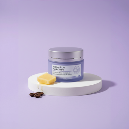Tighten & Lift Neck Cream Natural Ingredients Caffeine Cupuacu Butter Hyaluronic Acid